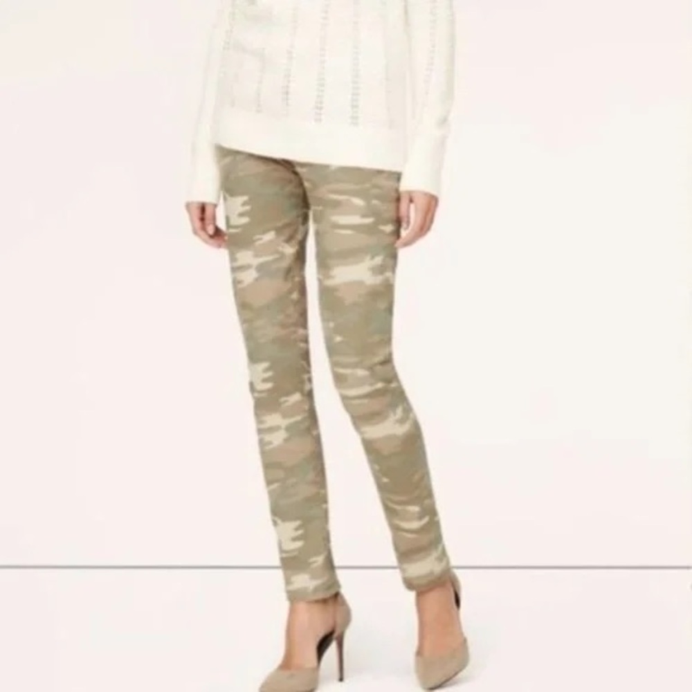 New Loft Camo Relaxed Skinny Jeans 2